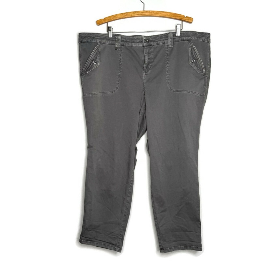 Torrid Gray Crop Aviator Skinny Stretch Twill Mid-Rise Pant Women’s Plus Size 26
